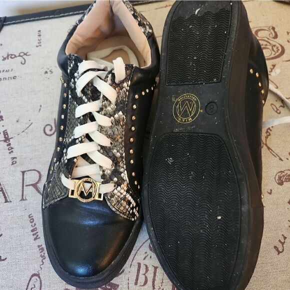 Mia k Collection Women's Black Sneakers with Studs Y2K, Fashionable - Picture 11 of 11